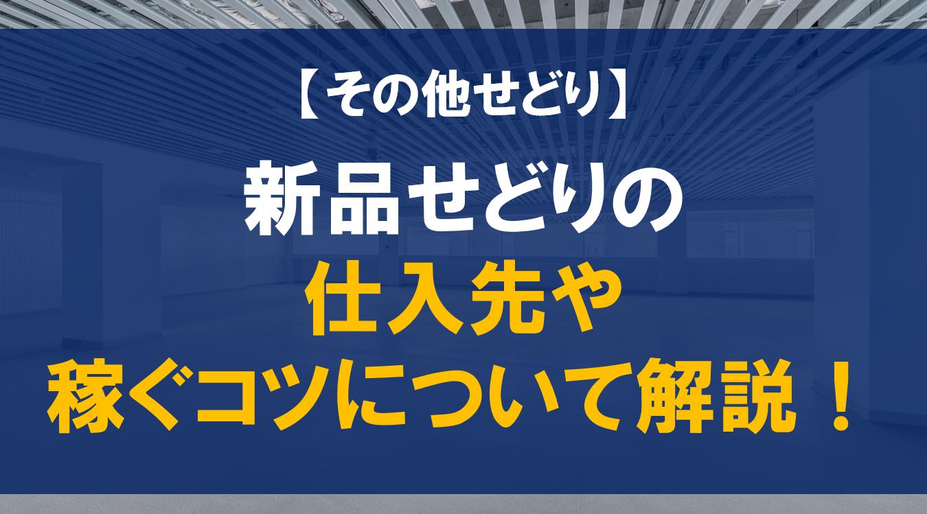 新品せどりの仕入先や稼ぐコツについて解説！